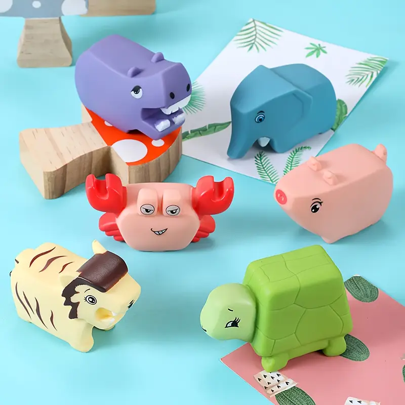 Animales didacticos en goma x6